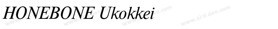 HONEBONE Ukokkei字体转换
